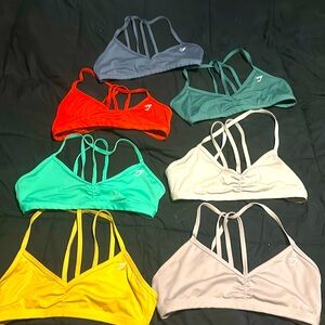 NWOT 7 minimal gym shark sports bras, all size large